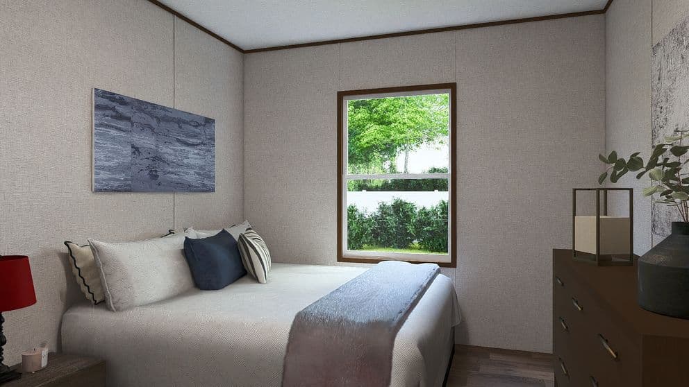 Oak bedroom home features