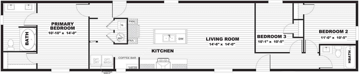 Mariner floor plan home features